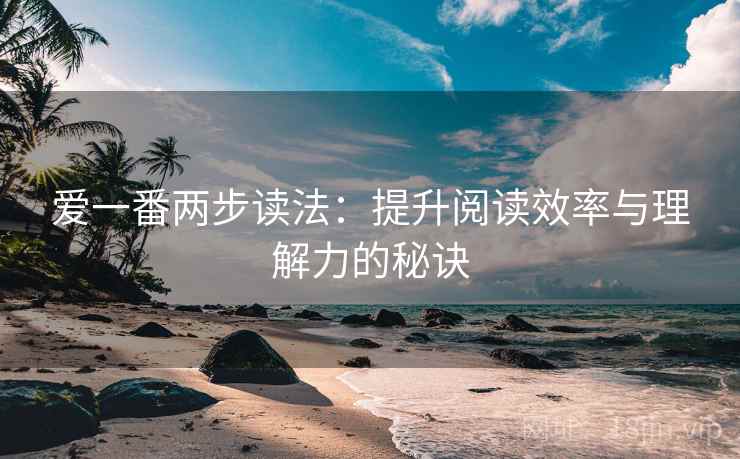 爱一番两步读法：提升阅读效率与理解力的秘诀